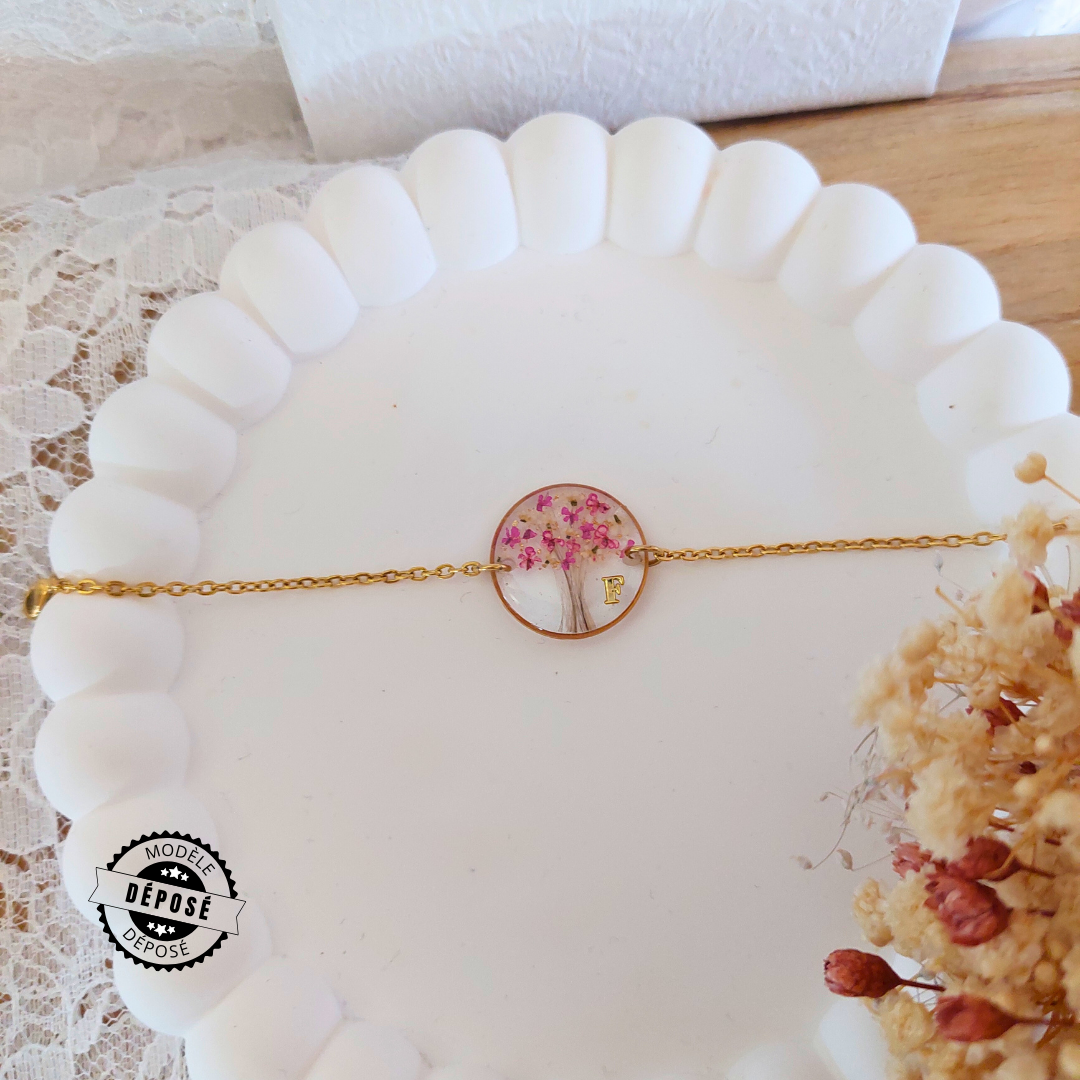 bijoux bracelet avec poils animal en forme d'arbre de vie