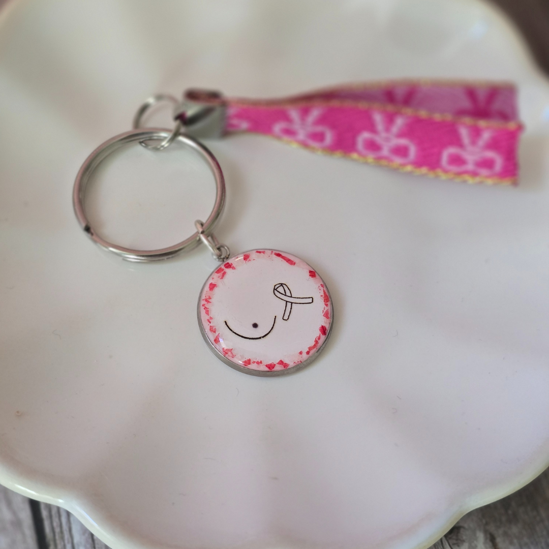Porte-clé - SOLIDAIRE (octobre rose)