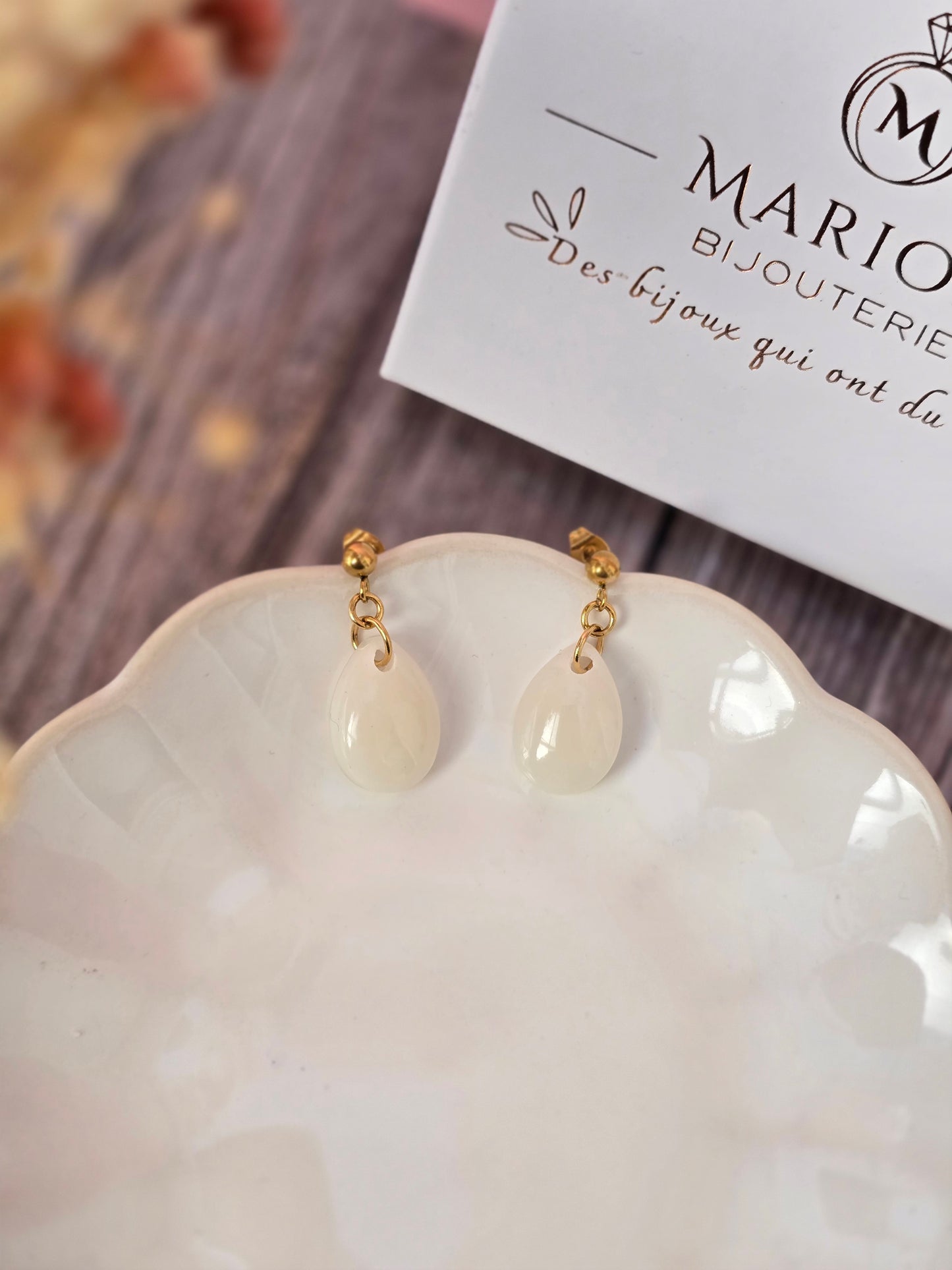 Boucles d'oreilles - YUKI (Lait maternel)
