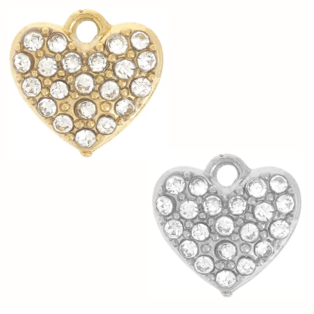 Charms - Cœur strass