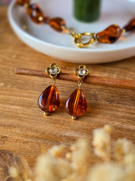 Boucles d'oreilles - AMBRE