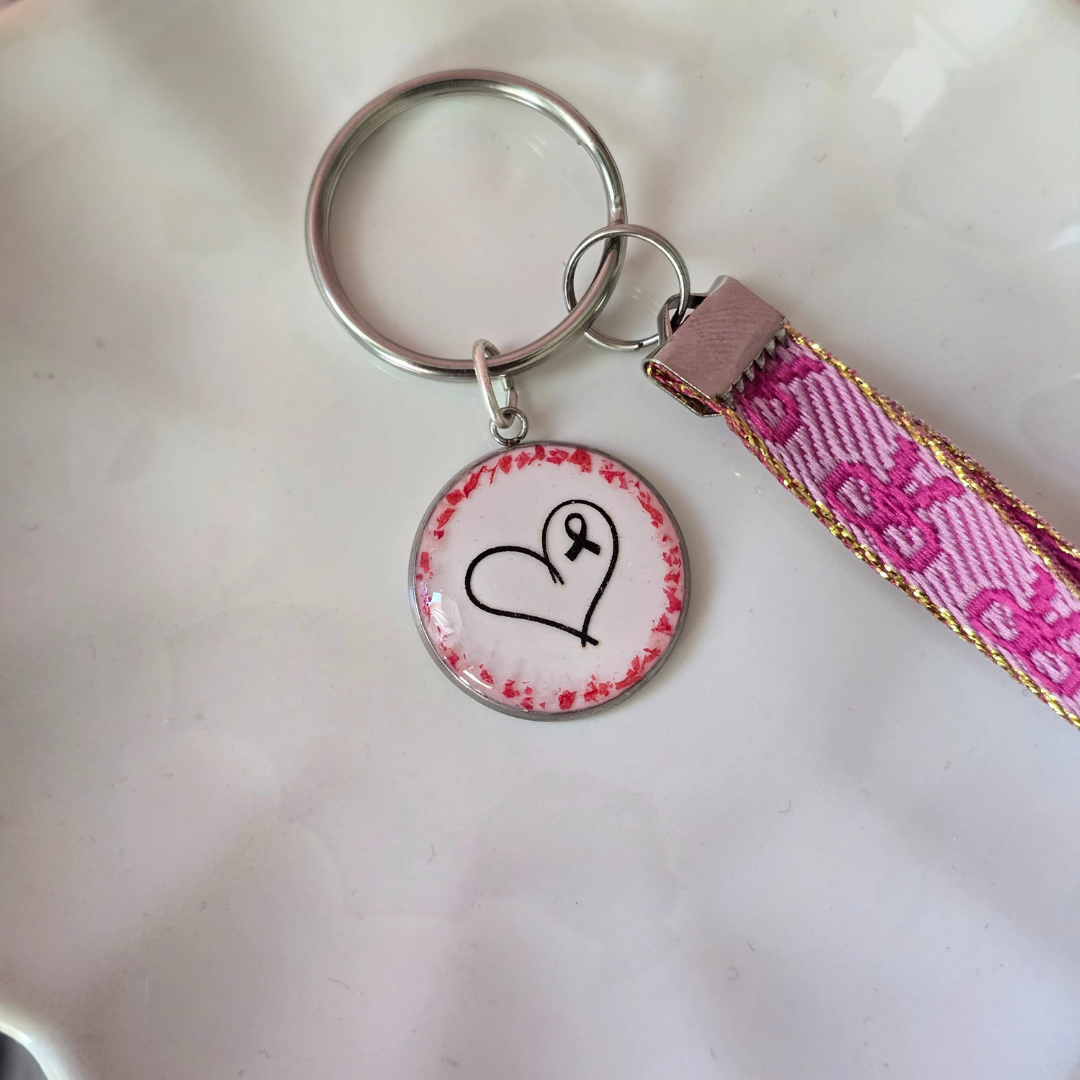 Porte-clé - SOLIDAIRE (octobre rose)