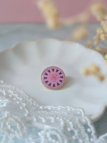 BROCHE- PINK (Octobre rose)