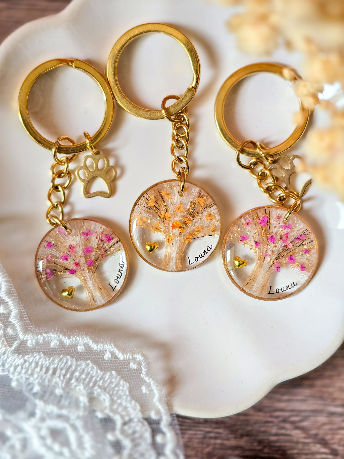 Portes clés doré ( Bijoux souvenirs)