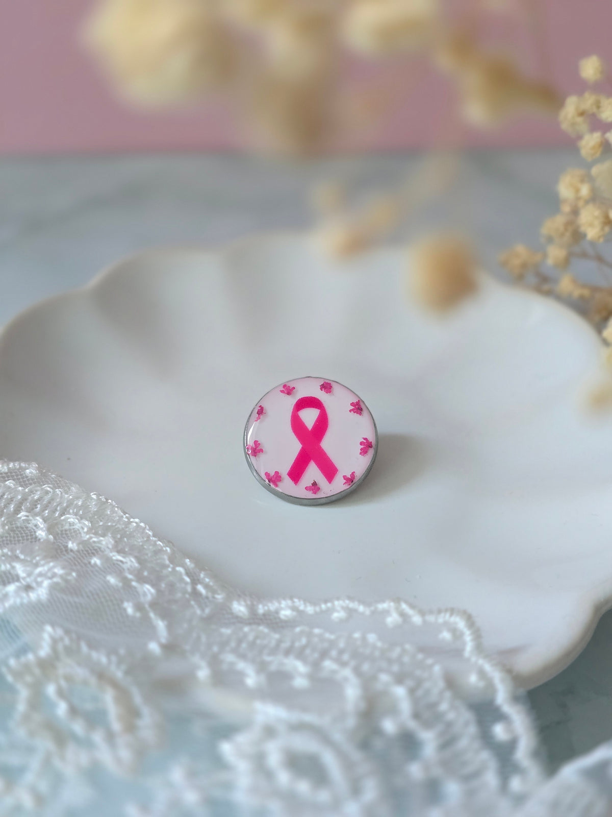 BROCHE- PINK (Octobre rose)