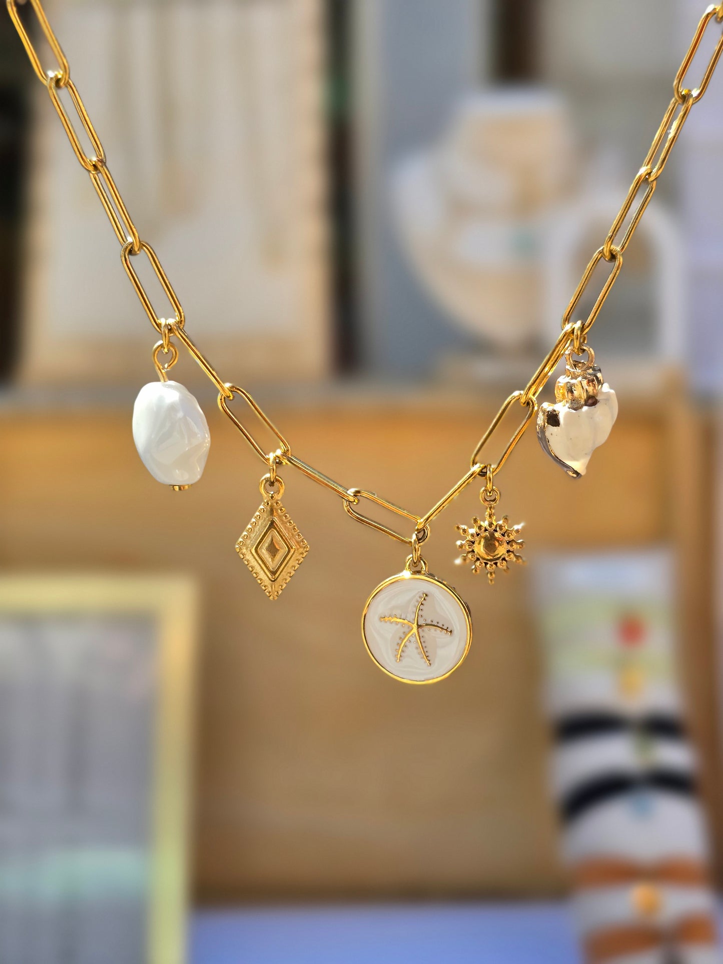 Collier charm's - rectangle